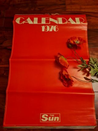 1976 Sun Page 3 Girl Calendar ☆nina Carter,  Gillian Duxbury,  Jilly Johnson☆ Rare
