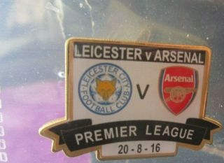 Leicester City Arsenal Limited Edition 2016 Very Rare Black Coloured Badge