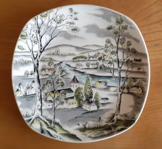 Rare Midwinter Lunch Plate Happy Valley By Jessie Tait C1960