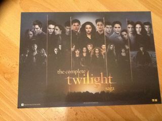 Promotional Film Poster For The Complete Twilight Saga.  A4 Rare U.  K Only Issue