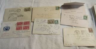 1930s Lot 6 Old Ontario Postal Covers First Flight Ffc Royalty Cache Stamp Rare