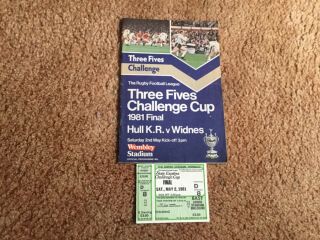 1981 Challenge Cup Final Hull Kr V Widnes,  Rare Ticket