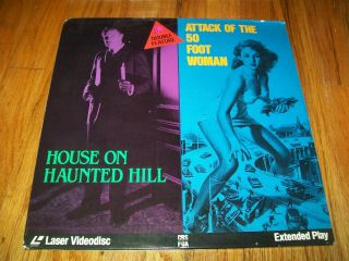 House On Haunted Hill/attack Of The 50 Foot Woman 2 - Laserdisc Ld Set Very Rare