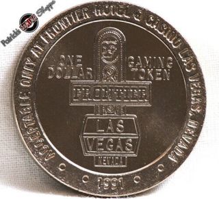 $1 Slot Token Coin Frontier Hotel Casino 1991 Ct Las Vegas Nv Gaming Rare