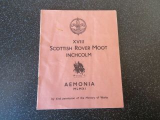 Boy Scouts - Rare 1961 - 18th Scottish Rover Moot - Inchcolm - Booklet