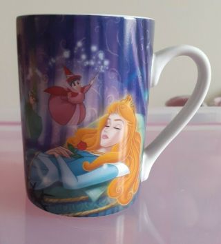 Rare Disney Store Classics Sleeping Beauty Aurora Maleficent Fine China Mug 2012