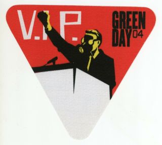 Rare Green Day 2004 Tour Triangular Red Vip Backstage Pass