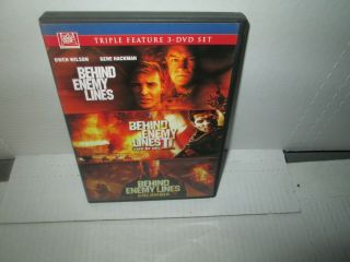Behind Enemy Lines 1 2 3 Rare Trilogy Dvd Set Navy Seals Gene Hackman (3 Disc)