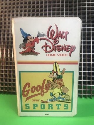 Goofy Over Sports - Vhs•walt Disney•white Clamshell•rare•out Of Print•