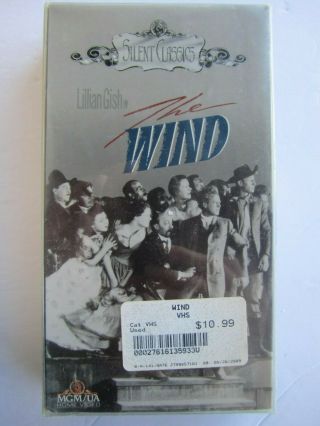 The Wind - Mgm Silent Classic Vhs Lillian Gish 1928 Rare Oop