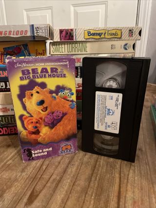 Bear In The Big Blue House - Safe And Sound (vhs Tape,  2001) Rare Oop