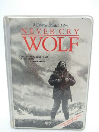 Never Cry Wolf Beta Betamax Walt Disney Home Video 1983 Rare