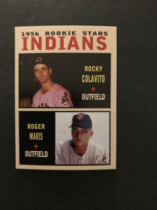 Roger Maris And Rocky Colavito Indians 1956 Rookie Stars - Rare