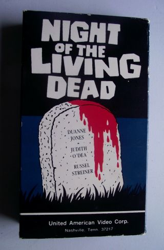 Night Of The Living Dead Rare Cover Vhs Tape George Remero