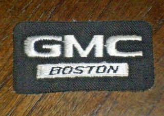 Rare Vintage General Motors Gmc Boston Black Embroidered Patch 3.  25 " X 1.  75 "
