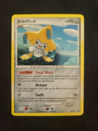 Jirachi 7/111 Holo Rare Platinum Rising Rivals Pokemon Card - NM ...