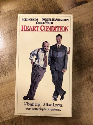 Rare Oop 1st Edition Heart Vhs Video Bob Hoskins Denzel Washington