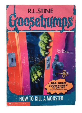Goosebumps 46 How To Kill A Monster (1996) R.  L.  Stine Rare Cult Kids Series Htf