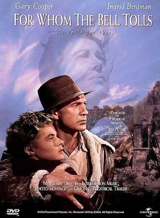 For Whom The Bell Tolls (dvd) Like Region 1 Gary Cooper Rare Oop,  Ships