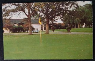 Alabama Postcard Mid 1900s Rare Dothan Country Club Golf Green Flag 18