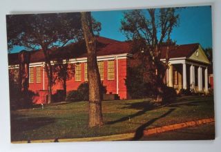Alabama Postcard Mid 1900s Rare Dothan Library Houston Trees