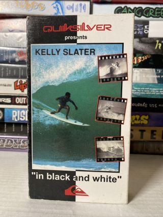 Quicksilver Presents Kelly Slater In Black And White Vhs 1991 Surfing Rare