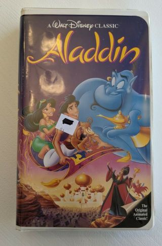 Aladdin (vhs,  1993) Rare Black Diamond Edition The Classics Walt Disney