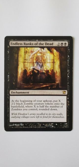 1x Endless Ranks Of The Dead Rare Innistrad Mp Mtg Card