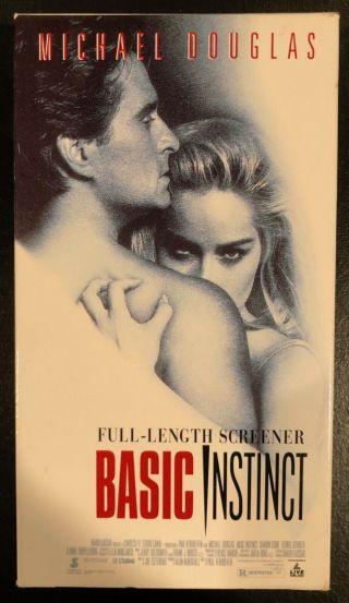 Basic Instinct (vhs,  1992) Rare Promo Screener Demo Tape - Vg,
