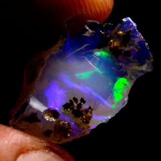Rare Blue Rainbow 5.  50ct Unheated Opal Rough Facet Natural100 Specimen Nr