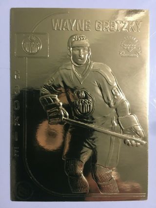 1999 - 00 Upper Deck Authenticated Wayne Gretzky 22kt Gold " Rookie " Rare