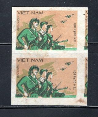 N.  418 - Vietnam - Imperf - Proof - Block 2 - Military Frank 1983 Rare