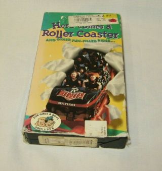 Here Comes A Roller Coaster Vhs 1994 Rare Kid Vision Theme Park Six Flags Video