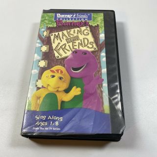 Barney & Friends - Barney’s Making Friends Vhs 1996 Bj Sing Along Rare Oop