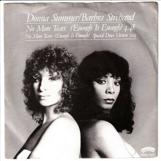 Barbra Streisand&donna Summer - No More Tears - Rare Swedish 7 " 45rpm 1979