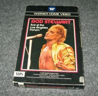Rod Stewart Live At The Los Angeles Forum Vhs Concert Rare Big Box No Tape 1981