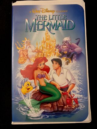 Disney The Little Mermaid (vhs,  1989,  Diamond Edition) Rare Banned Cover