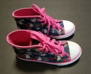 Rare Sanrio Hello Kitty Kids Girls Hi - Top Sneakers Pink Youth - - - - Sizes 13 M