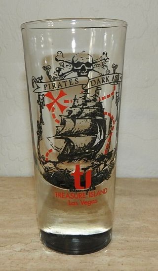 Las Vegas Treasure Island Rare Pirates Beer Glass Heavy Dark Ale Great Graphics