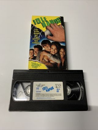 Idle Hands Vhs Movie Video Tape Horror Blockbuster Rental Rare Closed Captioned