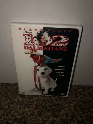 102 Dalmatians (dvd,  2001,  Glen Close) Rare Oop With Inserts