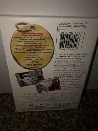 102 Dalmatians (DVD,  2001,  Glen Close) RARE OOP WITH INSERTS 2