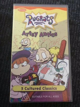 Nickelodeon Rugrats Vhs Artsy Antics Rare 2001