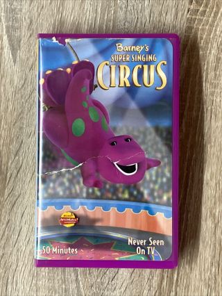 Barney Singing Circus VHS Tape Clam Shell RARE Never Seen On TV - 2