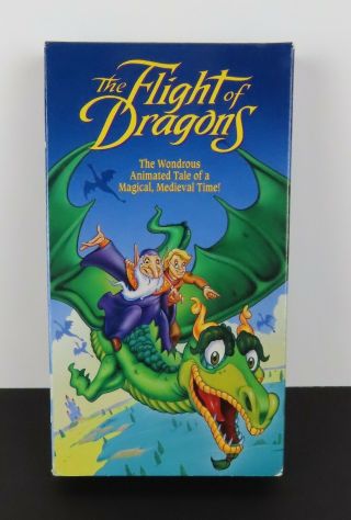 Rare " The Flight Of Dragons " Movie (vhs,  1993)