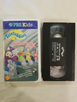 Teletubbies Bedtime Stories And Lullabies (vhs,  2000) Pbs Kids S/h Rare