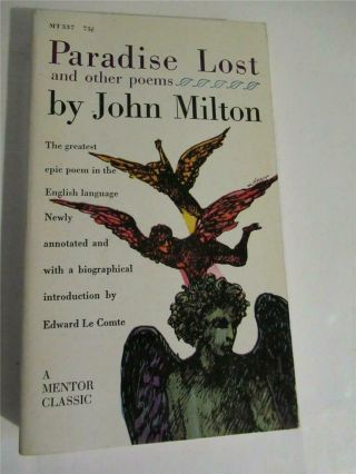 Paradise Lost And Other Poems By John Milton (1961) 1st Printing,  Rare
