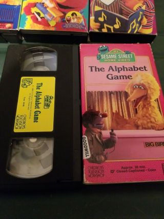 Vtg Sesame Street The Alphabet Game Vhs Video 1988 Big Bird Pbs Video Rare