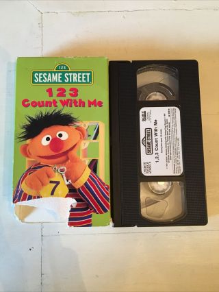 123 Count With Me Vhs Vcr Video Tape Movie Sesame Street Rare