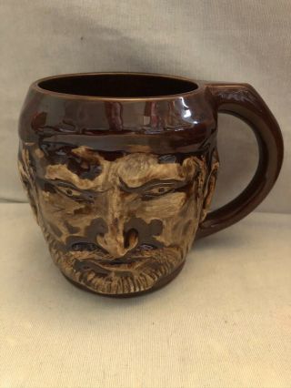 Vintage Man Face Studio Pottery Mug Riverside Studio Axmouth Rare